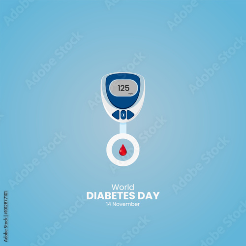 World Diabetes Day creative concept. diabetic awareness day design for banner, poster vector illustration.