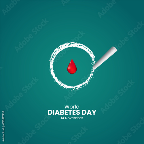 World Diabetes Day creative concept. diabetic awareness day design for banner, poster vector illustration.