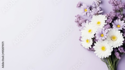 Elegant Spring Flower Bouquet with copy space for Text