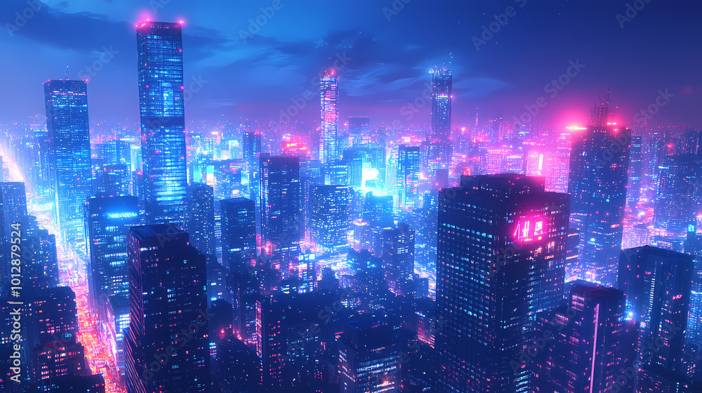 Obraz premium Abstract sci-fi style background image,Modern sci-fi science image