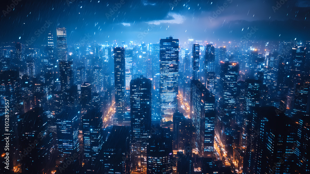 Naklejka premium Abstract sci-fi style background image,Modern sci-fi science image