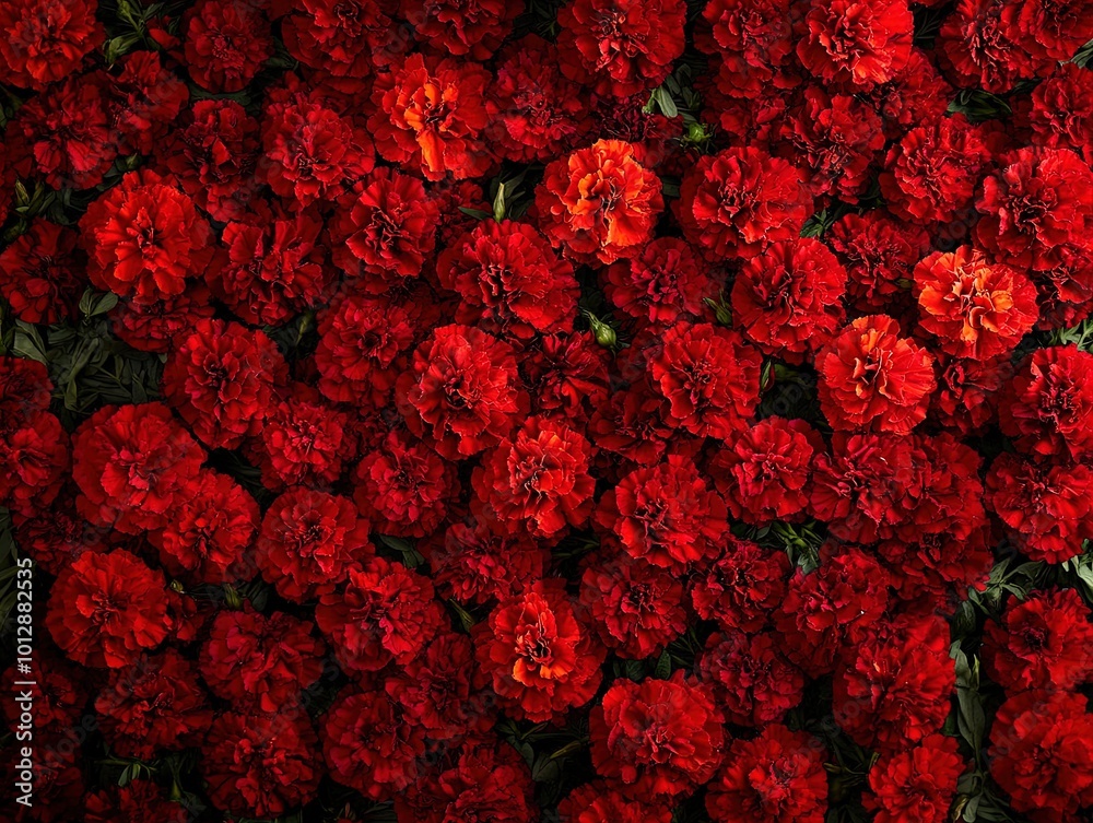Vibrant Autumn Marigolds Poster: A Stunning Display of Orange Blooms Amidst Lush Green Leaves - Perfect for Energizing Sports Interiors and Brightening Any Space! Vibrant Autumn Marigolds Poster: A Stunning Display of Orange Blooms Amidst Lush Green Leaves - Perfect for Energizing Sports Interiors and Brightening Any Space!