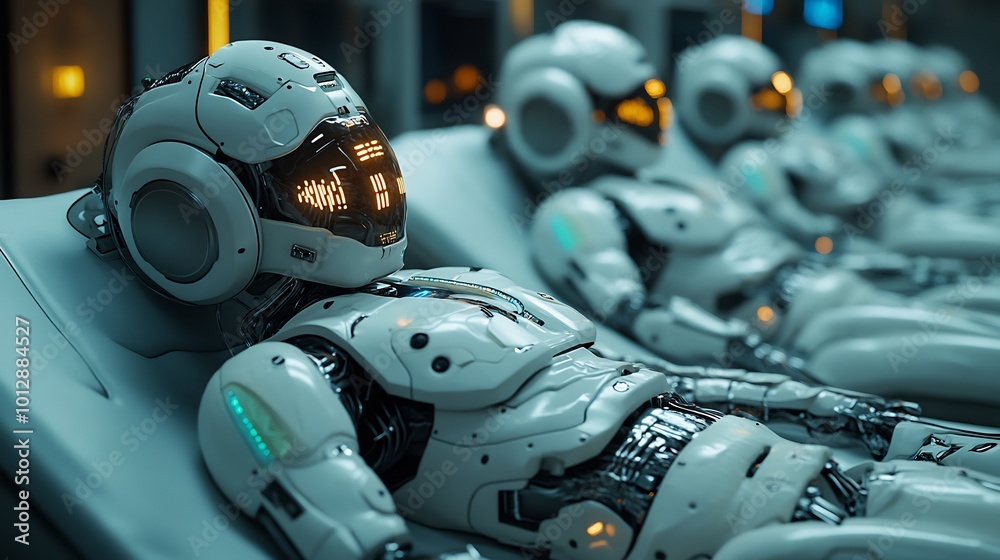 Medical technology robots performing surgeries hightech hospital futuristic healthcare innovations Medical technology robots performing surgeries hightech hospital futuristic healthcare innovations