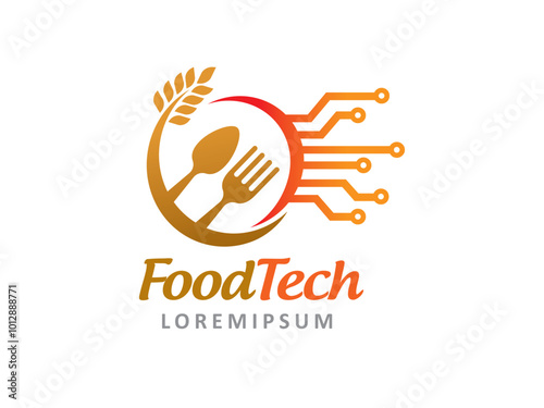 Food Technology logo symbol or icon template