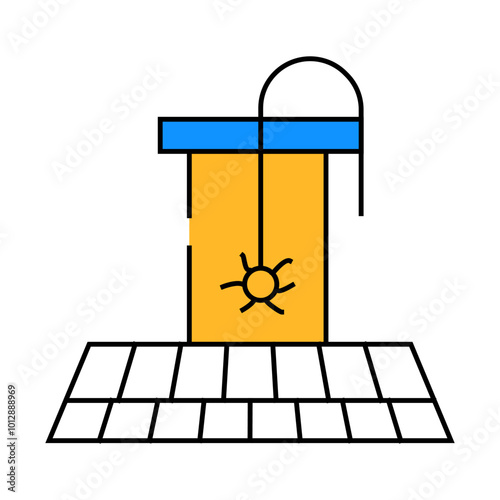 pipe cleaning line icon vector. pipe cleaning sign. isolated symbol illustration