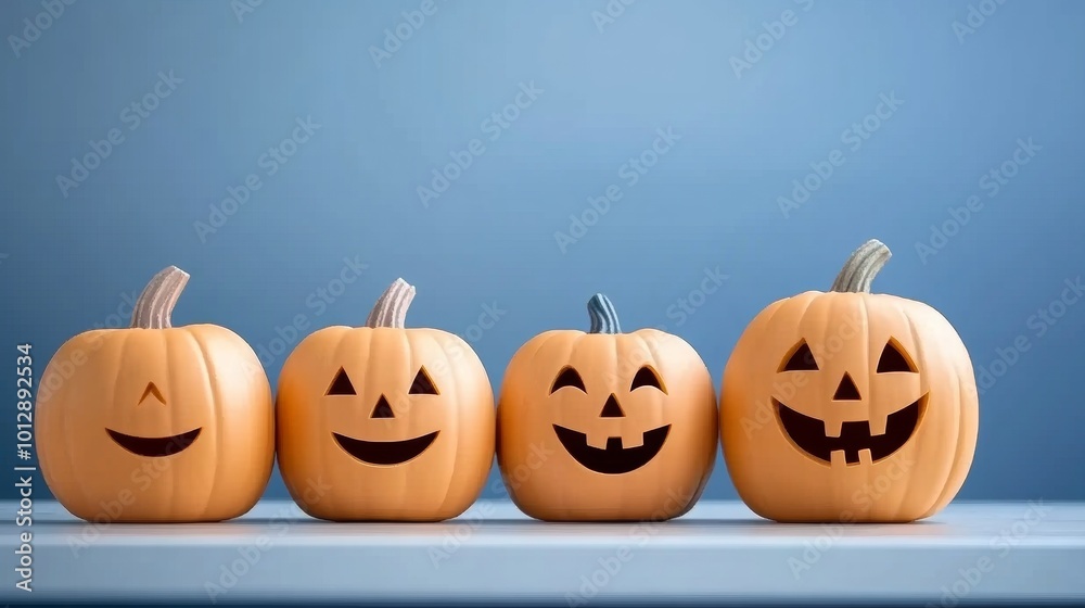 Haunted theater with glowing pumpkins scattered among the seats eerie shadows flickering on the stage Haunted theater with glowing pumpkins scattered among the seats eerie shadows flickering on the stage