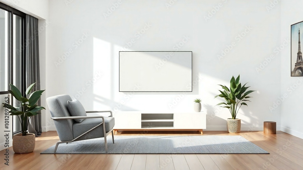 Obraz premium modern living room with furniture