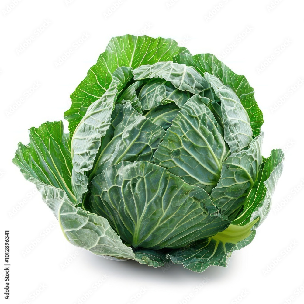 a head of cabbage on a white background a head of cabbage on a white background