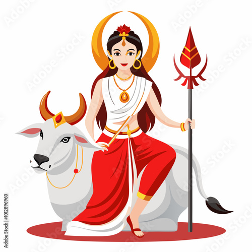 durga ma vector illustation.durga puja special photo