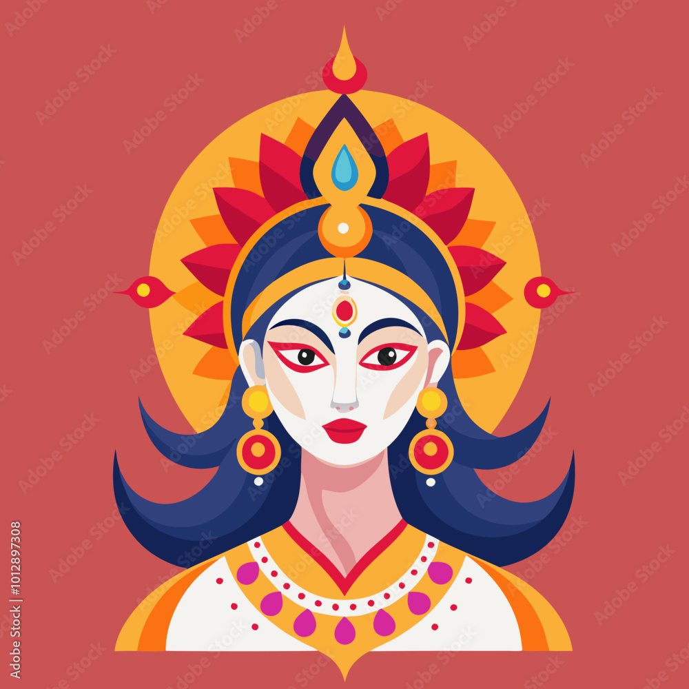 durga ma vector illustation.durga puja special durga ma vector illustation.durga puja special