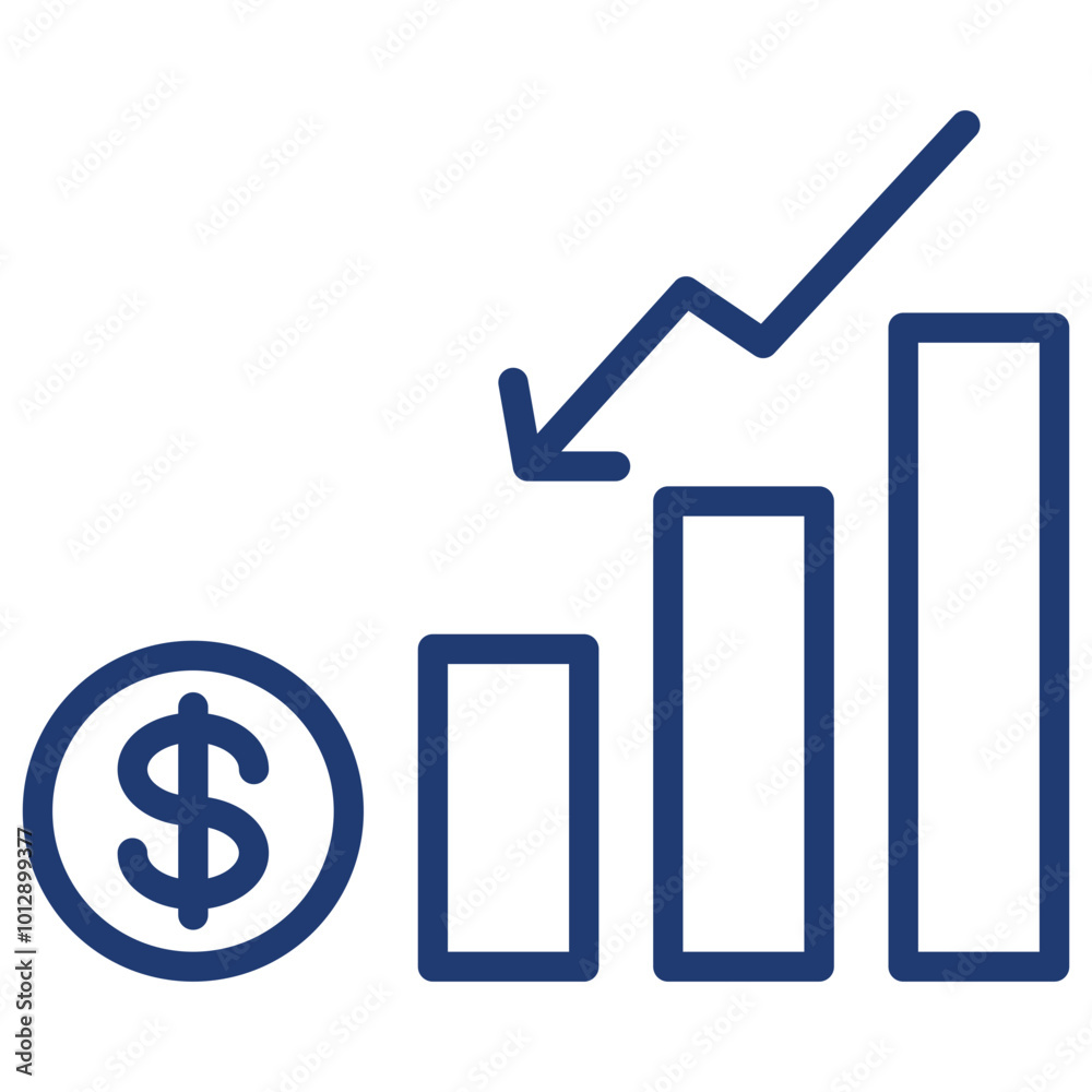 graph with dollar graph with dollar