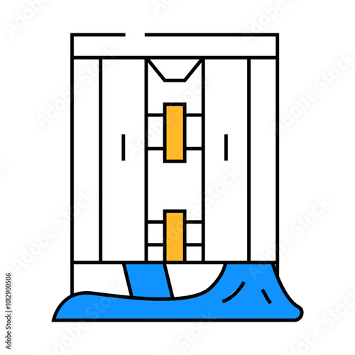 shower repair line icon vector. shower repair sign. isolated symbol illustration