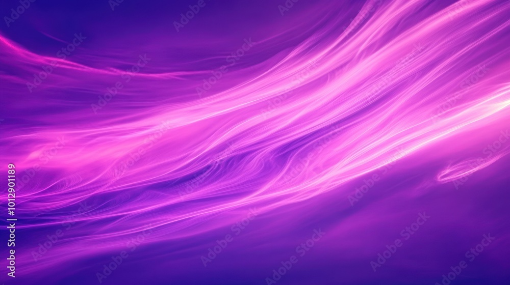 Fototapeta premium A vibrant abstract image featuring flowing purple and pink light patterns.