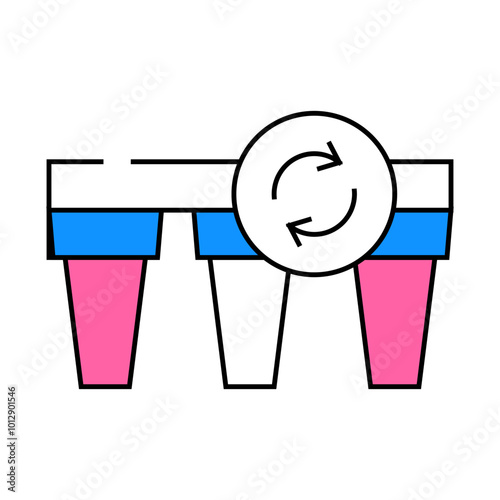 filter replacement line icon vector. filter replacement sign. isolated symbol illustration