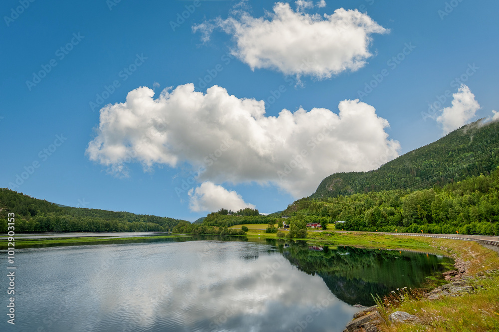 Landscapes of Fló, Buskerud, Norway Landscapes of Fló, Buskerud, Norway