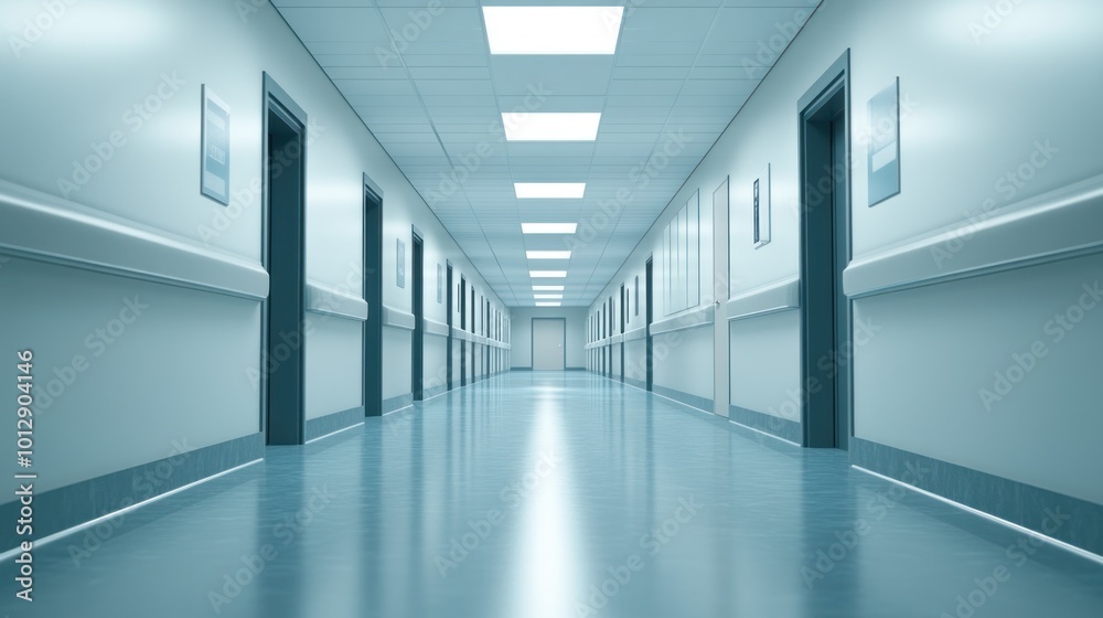 Empty Hospital Corridor Empty Hospital Corridor