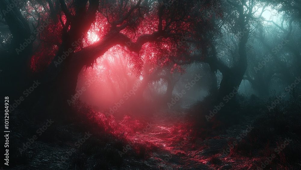 Mysterious Foggy Forest Mysterious Foggy Forest