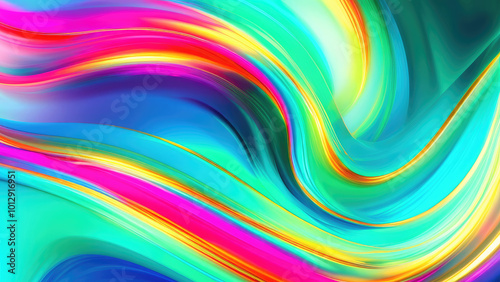 Abstract Fluid Background: Flowing Color Energy