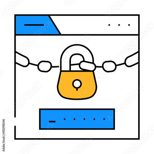 password lock line icon vector. password lock sign. isolated symbol illustration