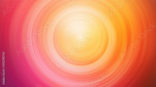 Abstract orange and pink blurred background with a circular gradient, 
soft lighting, yellow and white color scheme, simple background. 
For card, invitation, social media, presentation, advertising. photo