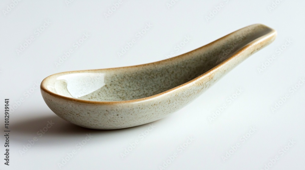 A delicately crafted ceramic spoon rests gracefully on a pristine surface, highlighting its refined texture and subtle hue, ideal for culinary or decorative purposes. A delicately crafted ceramic spoon rests gracefully on a pristine surface, highlighting its refined texture and subtle hue, ideal for culinary or decorative purposes.