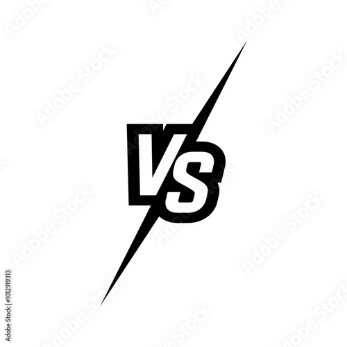 Versus logo. VS letters for sports, fight, competition, battle, match, game. Vector icon.