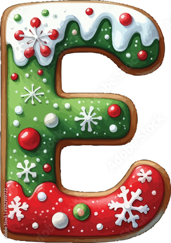 Christmas Gingerbread Alphabet ClipArt