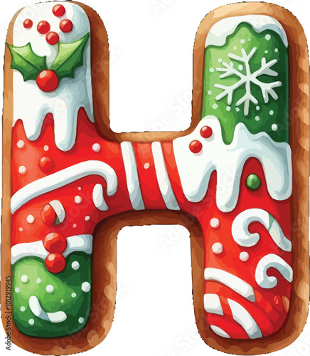 Christmas Gingerbread Alphabet ClipArt