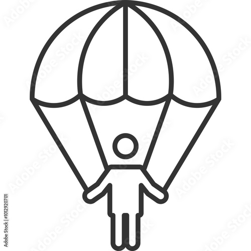 Skydiving Line Icon