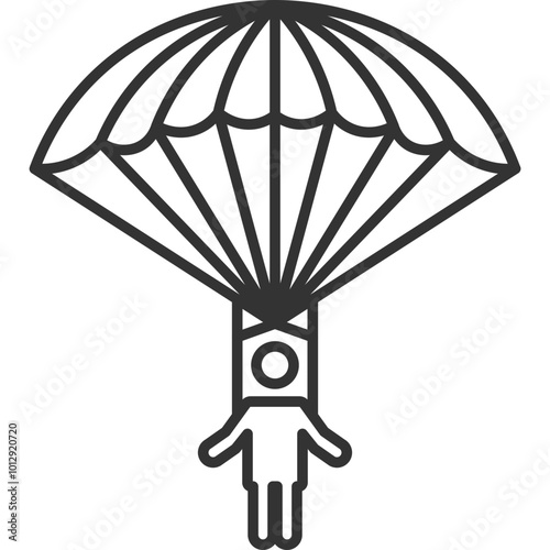 Skydiving Line Icon