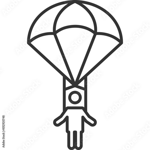 Skydiving Line Icon