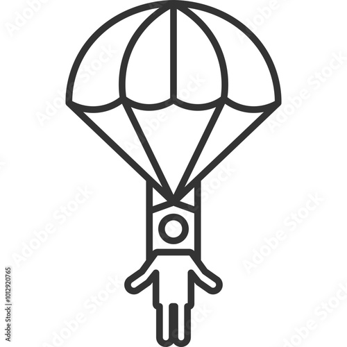 Skydiving Line Icon