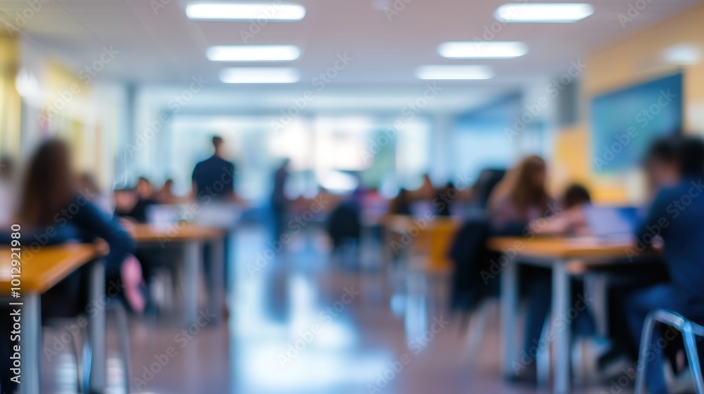 Blurred Image of a Classroom Blurred Image of a Classroom