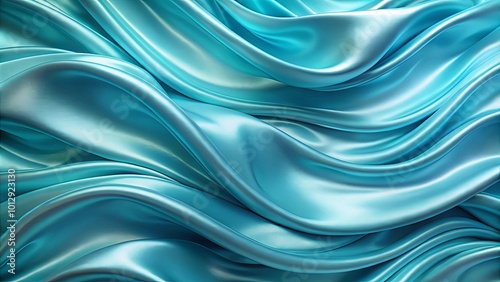 Abstract Drapery of Soft Blue Satin Fabric, Fluid and Smooth, Presenting a Textured, Elegant Background