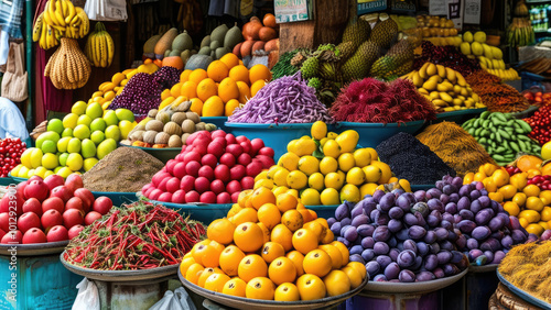 Cultural Exploration in a Bustling Asian Fruit Market: A Vibrant Journey