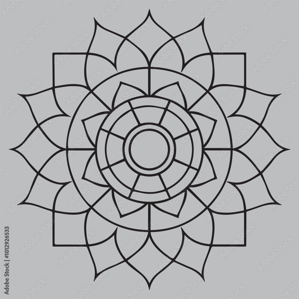 Obraz premium Simple mandala design for coloring beautiful mandala art for coloring book mandala design Vector