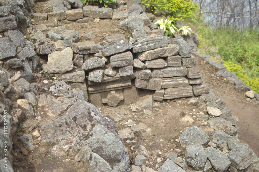 Shiva temple archaeological site on Mount Penanggungan Shiva temple archaeological site on Mount Penanggungan