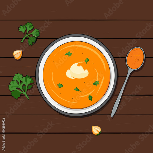 vegetable soup in a bowl