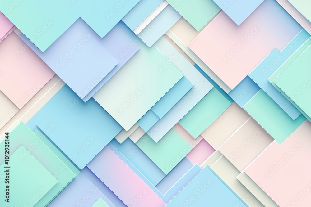 Pastel-colored shapes with soft shadows Pastel-colored shapes with soft shadows