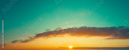 Obraz na płótnie Colorful cloudy sky at sunset. Gradient color. Sky texture. Abstract nature background w salonie