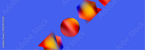 Fluid color geometric shapes abstract background. Vector Illustration For Wallpaper, Banner, Background, Card, Book Illustration, landing page