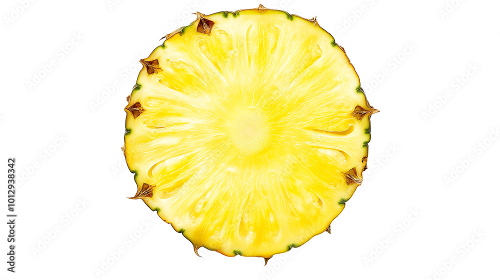 Pineapple slice isolated on transparent and white background, cut out png Pineapple slice isolated on transparent and white background, cut out png