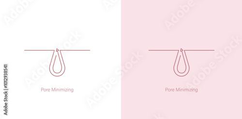 Pore Minimizing Icon: Visibly Reduce Pore Size for a Refined Skin Texture