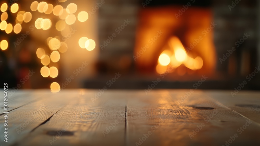 Christmas Background with Cozy Fireplace and Bokeh Lights – Perfect for Holiday Product Mockups Christmas Background with Cozy Fireplace and Bokeh Lights – Perfect for Holiday Product Mockups