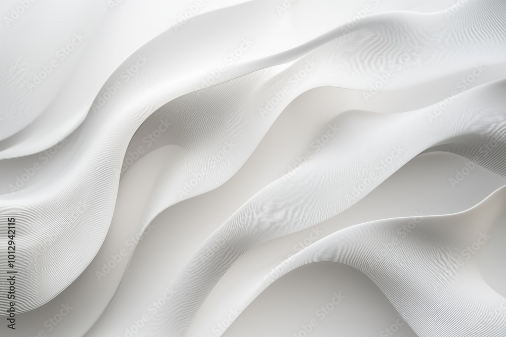 Minimalist background with soft white flowing lines