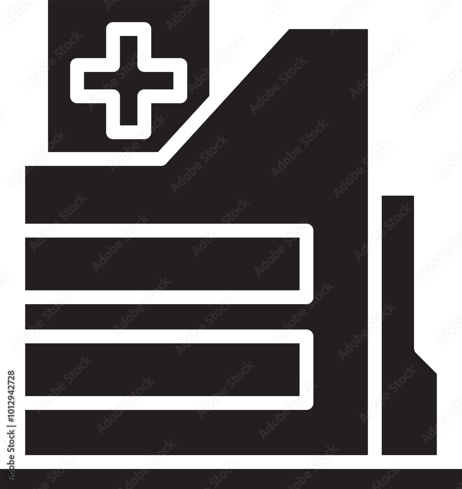Obraz premium Hospital Glyph Icon