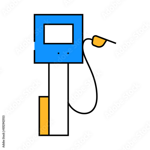 self-service gas station line icon vector. self-service gas station sign. isolated symbol illustration