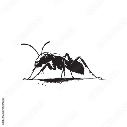 ant isolated on white background