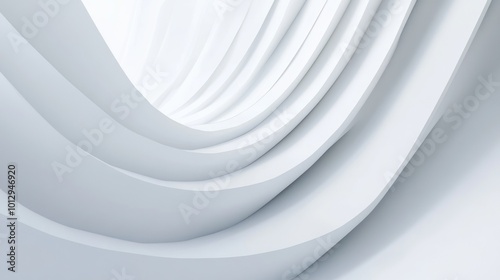 Abstract White Curvy Architecture photo