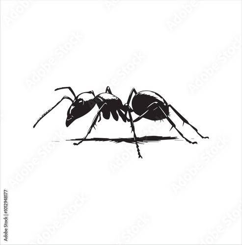 ant isolated on white background